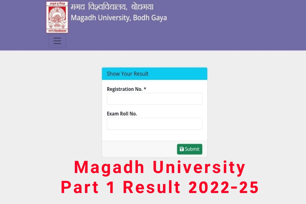 Magadh University Part 1 Result 2022-25 ,Marksheet Download