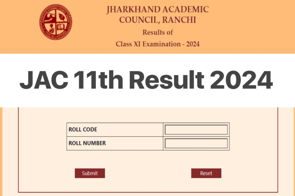 JAC 11th Result 2024 Link (Out Link) Jharkhand Board Class 11th Marksheet