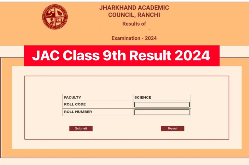 JAC 9th Result 2024 Live [Link Out] Jacresults.com 2024 9th Result Name Wise