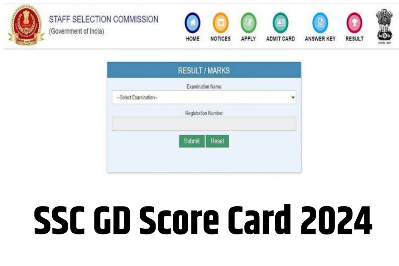 SSC GD Scorecard 2024 Download Link - ऐसे डाउनलोड करें एसएससी जीडी स्कोर कार्ड