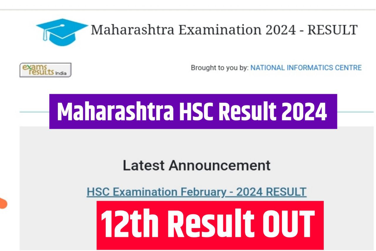 Maharashtra HSC 12th Result 2024 : Check at mahresult.nic.in 12th Result 2024