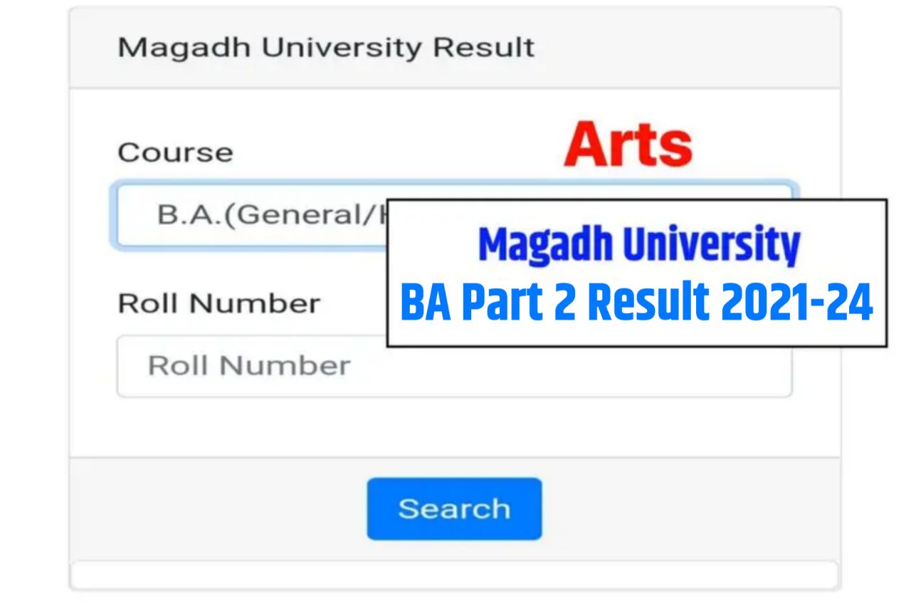 Magadh University BA Part 2 Result 2021-24, Check Part 2 Arts Marksheet