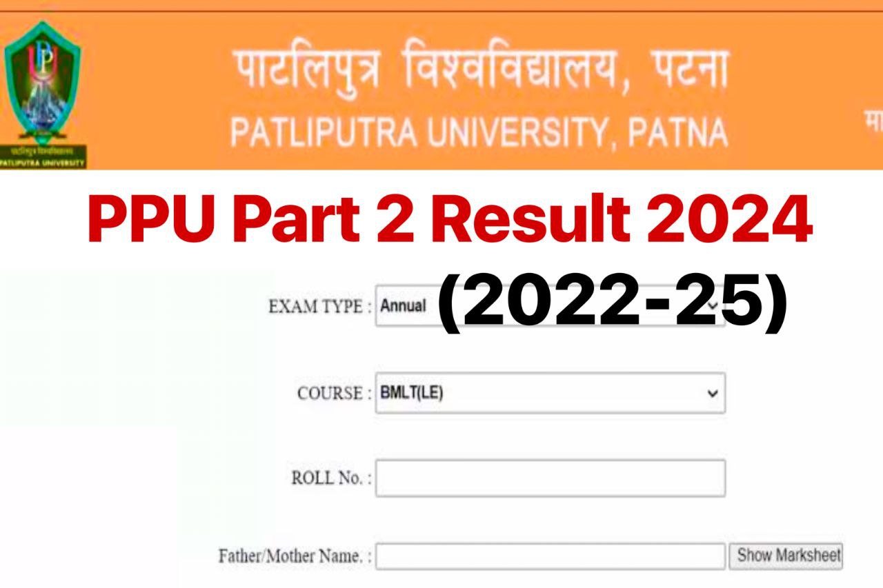 PPU Part 2 Result 2024 (Session 2022-25), BA BSc BCom, Marksheet