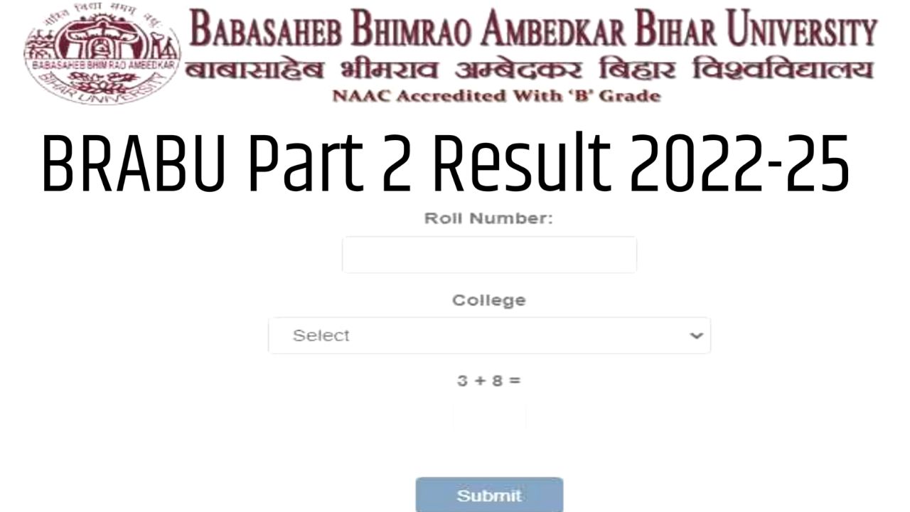 BRABU Part 2 Result 2024 , (2022-25) ,BA BSc BCom Link, Check करें UG 2nd Year Results