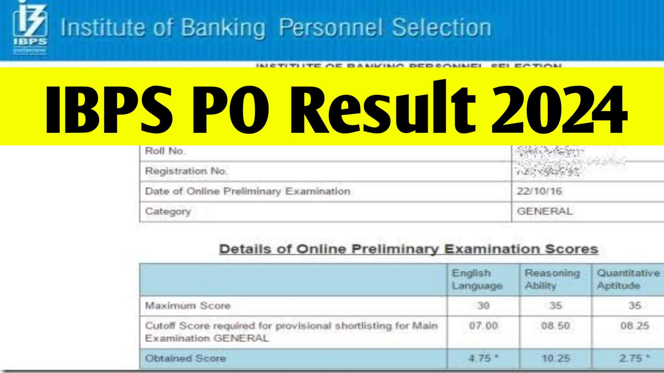 IBPS PO Result 2024, Prelims Score Card Download: यहां से आईबीपीएस पीओ का रिजल्ट देखें