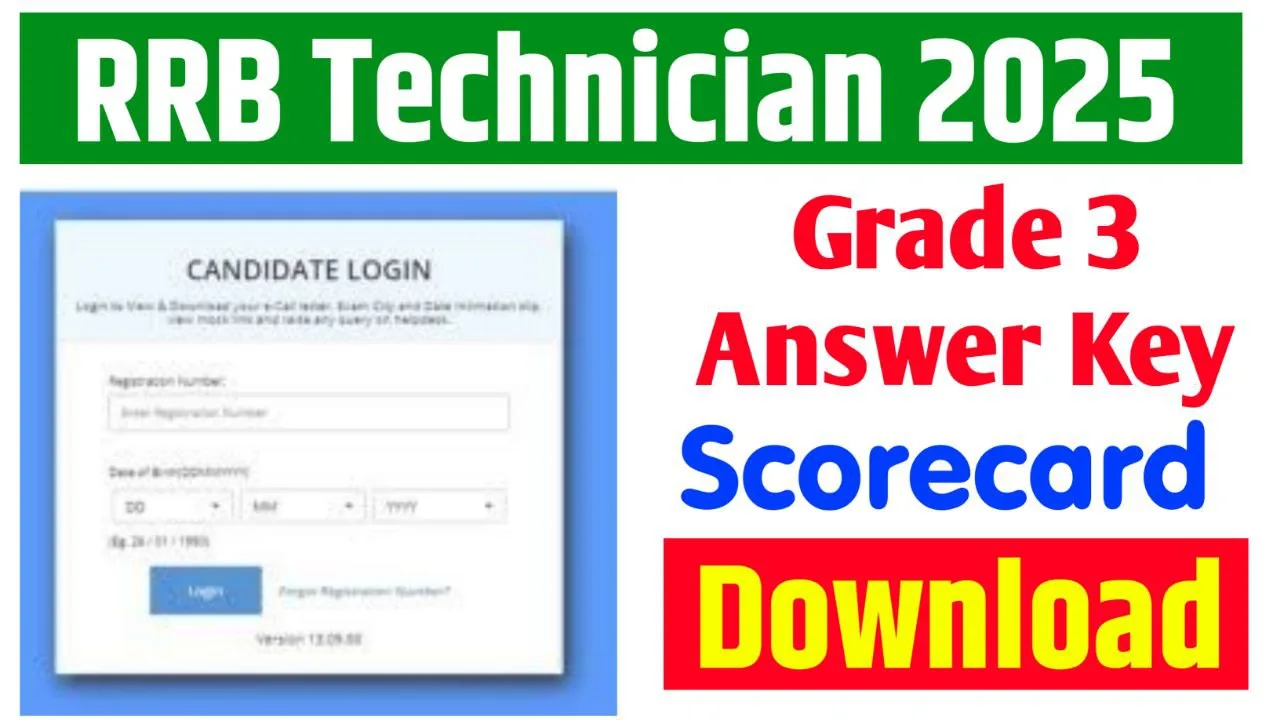 RRB Technician Grade 3 Answer Key 2025 Download Link (OUT)-How to Raise Objections RRB Technician Grade 3 Answer Key